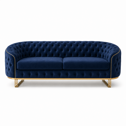 Umber 3+2+1 Sofa Set, 3 seater, blue, studio view