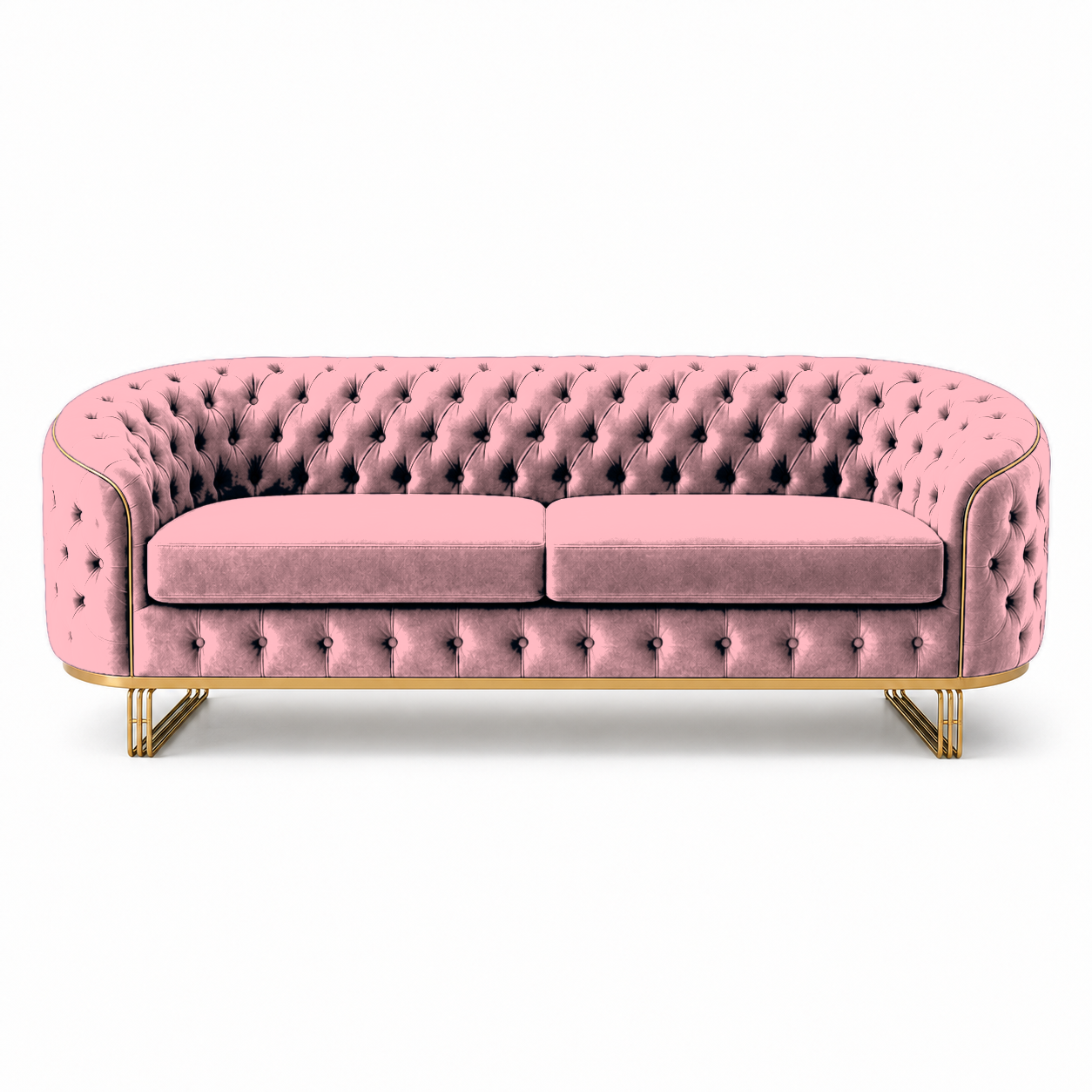 Umber 3+2+1 Sofa Set, 3 seater, pink, studio view