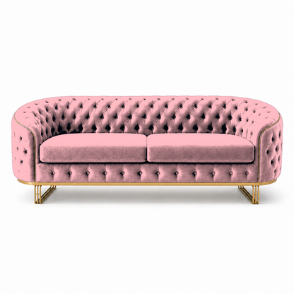 Umber 3+2+1 Sofa Set, 3 seater, pink, studio view