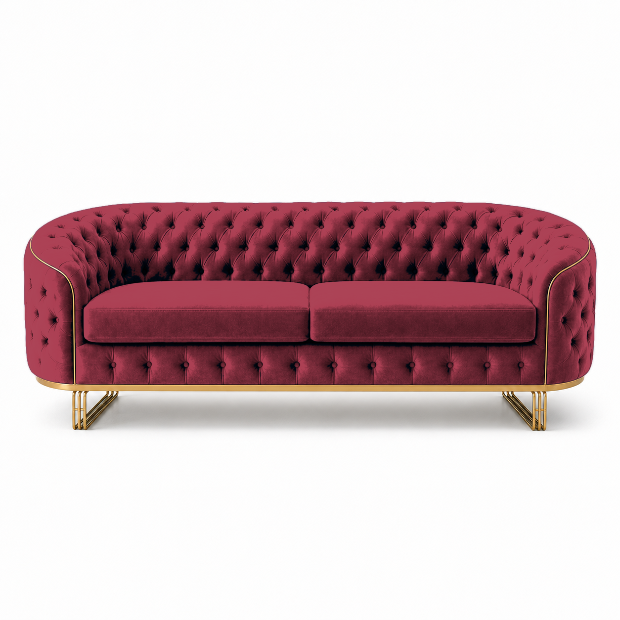 Umber 3+2+1 Sofa Set, 3 seater, red, studio view