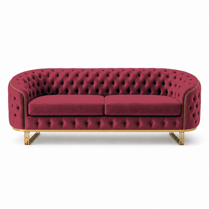 Umber 3+2+1 Sofa Set, 3 seater, red, studio view
