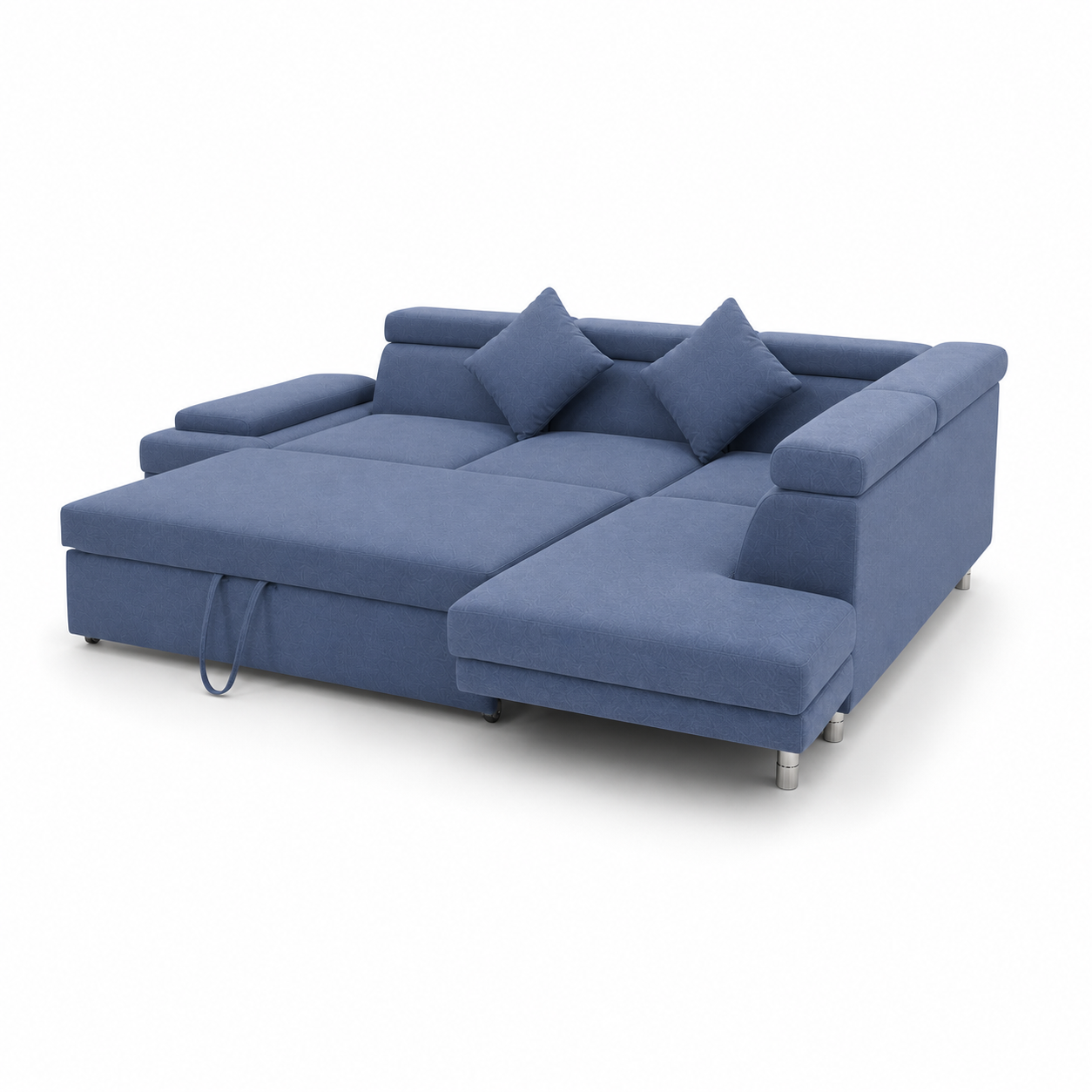 Umber - Sofa bed, open sofa-bed side studio view on pure white