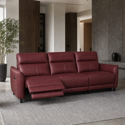 Unfurl Recliner 3 seater red 01 main
