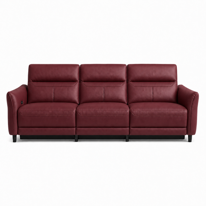 Unfurl Recliner 3 seater red 02 white