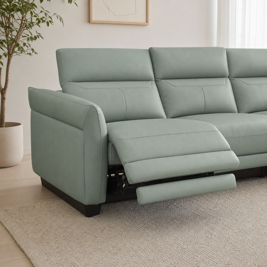 Unfurl Recliner upholstery and reclining detail