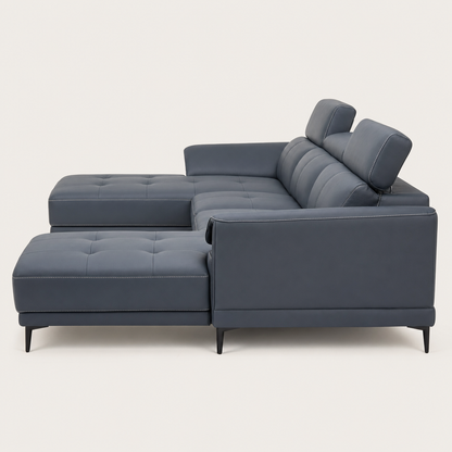 Unity - L shape sectional sofa, chaise-end profile studio view