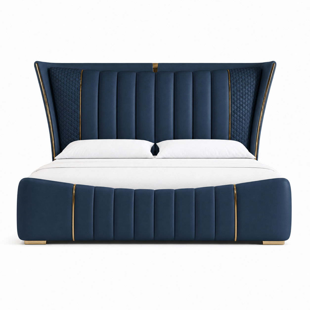 Ursa - Bed Blue plain white background view