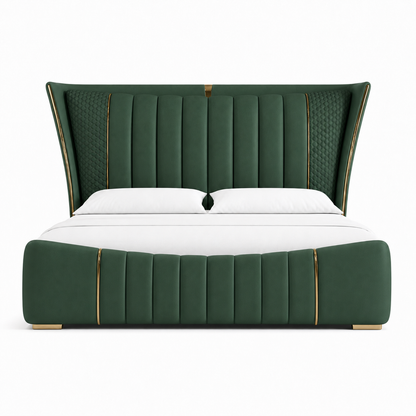 Ursa - Bed Green plain white background view