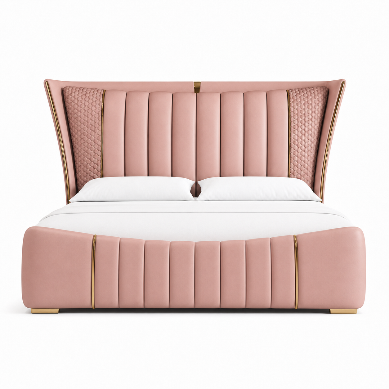 Ursa - Bed Pink plain white background view