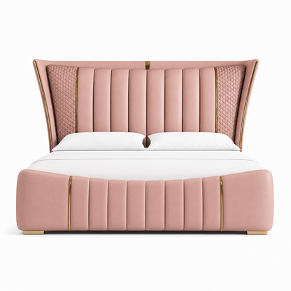 Ursa - Bed Pink plain white background view
