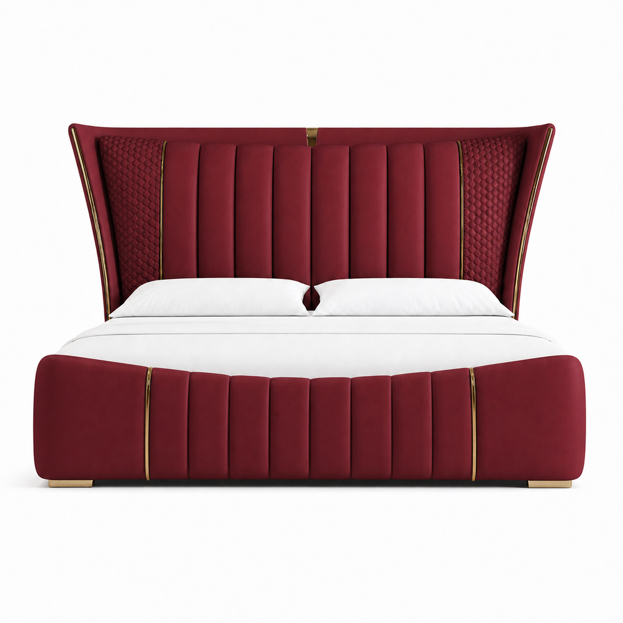 Ursa - Bed Red plain white background view