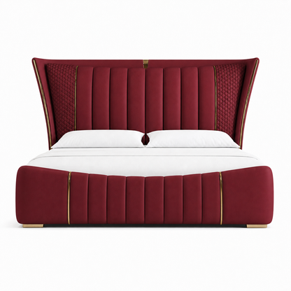 Ursa - Bed Red plain white background view