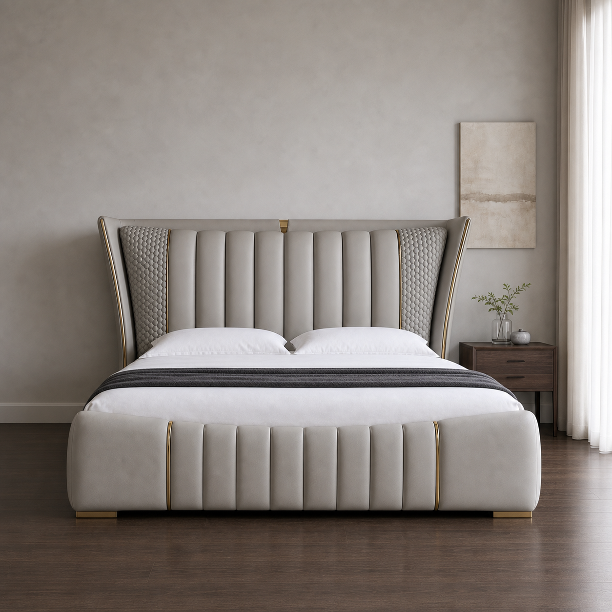 Ursa - Bed, complete straight-on bed view