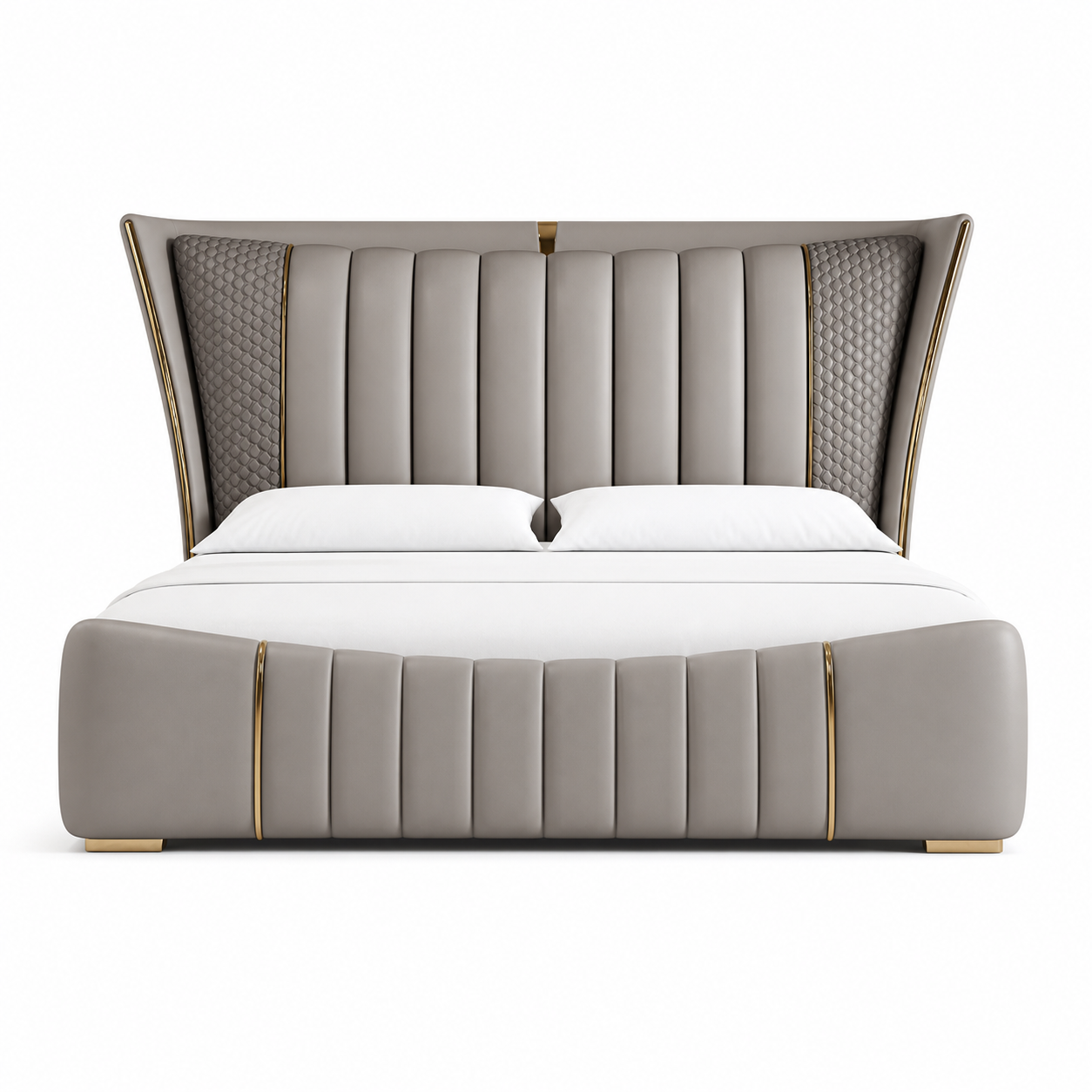 Ursa - Bed, complete front three-quarter studio bed view