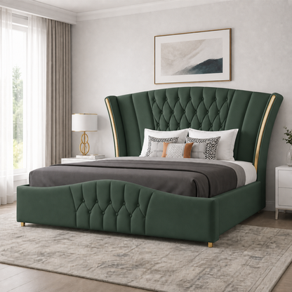Vale - Bed Green lifestyle view
