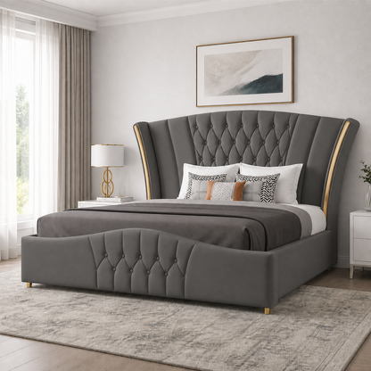Vale - Bed Grey lifestyle view