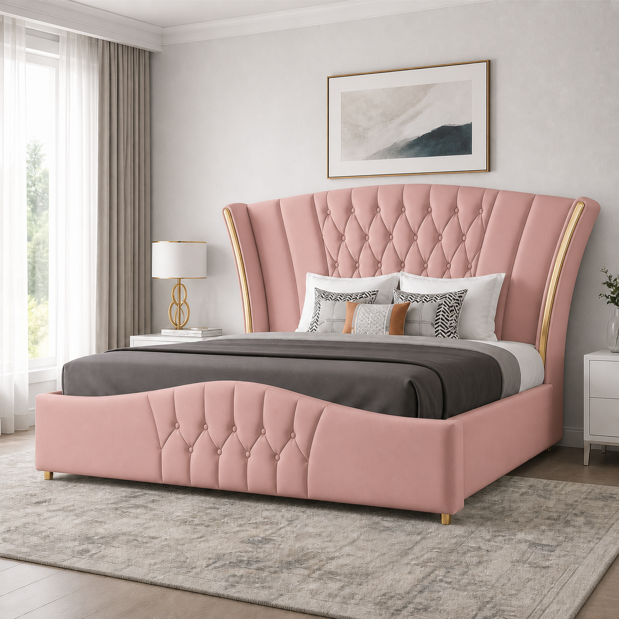 Vale - Bed Pink lifestyle view
