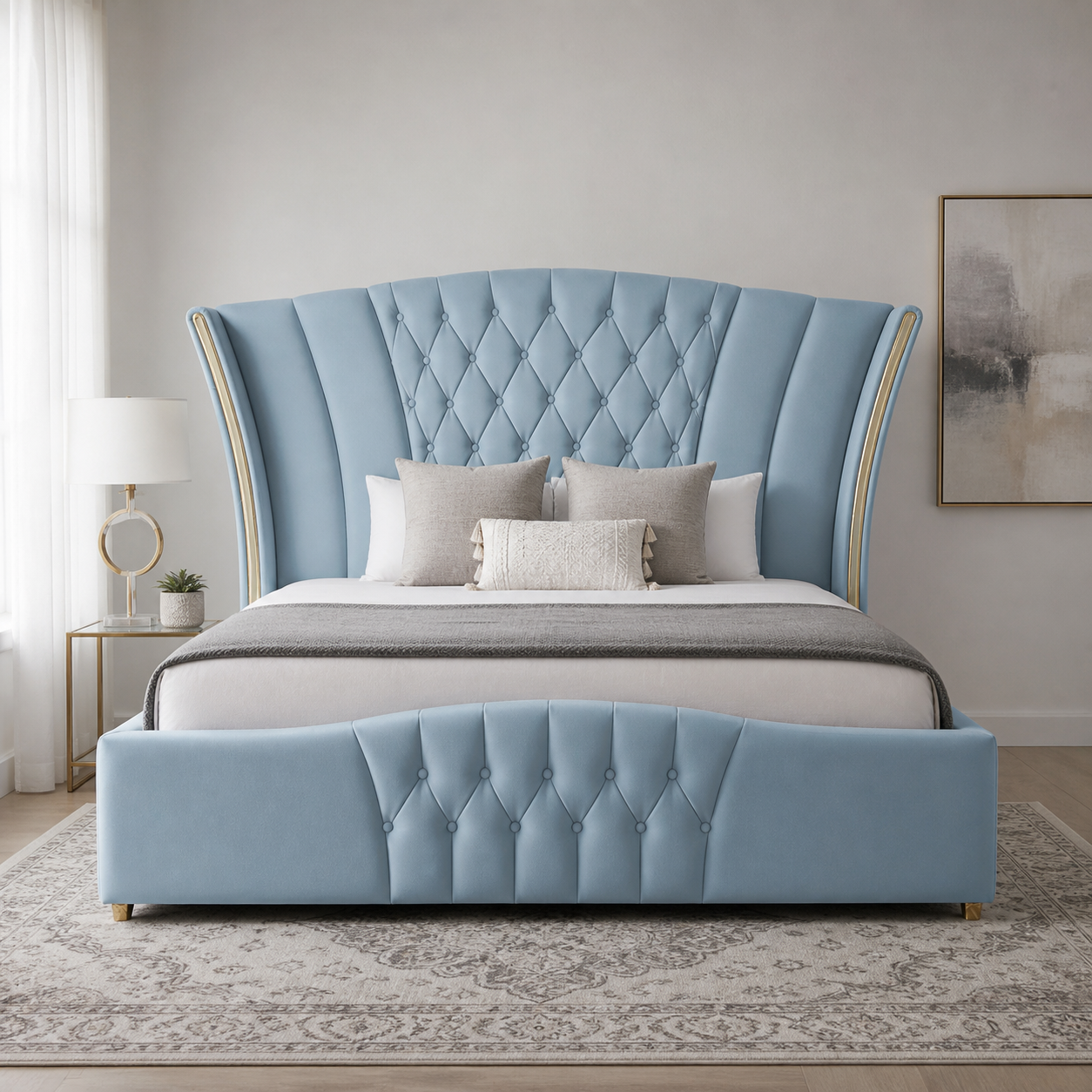 Vale - Bed, complete straight-on bed view