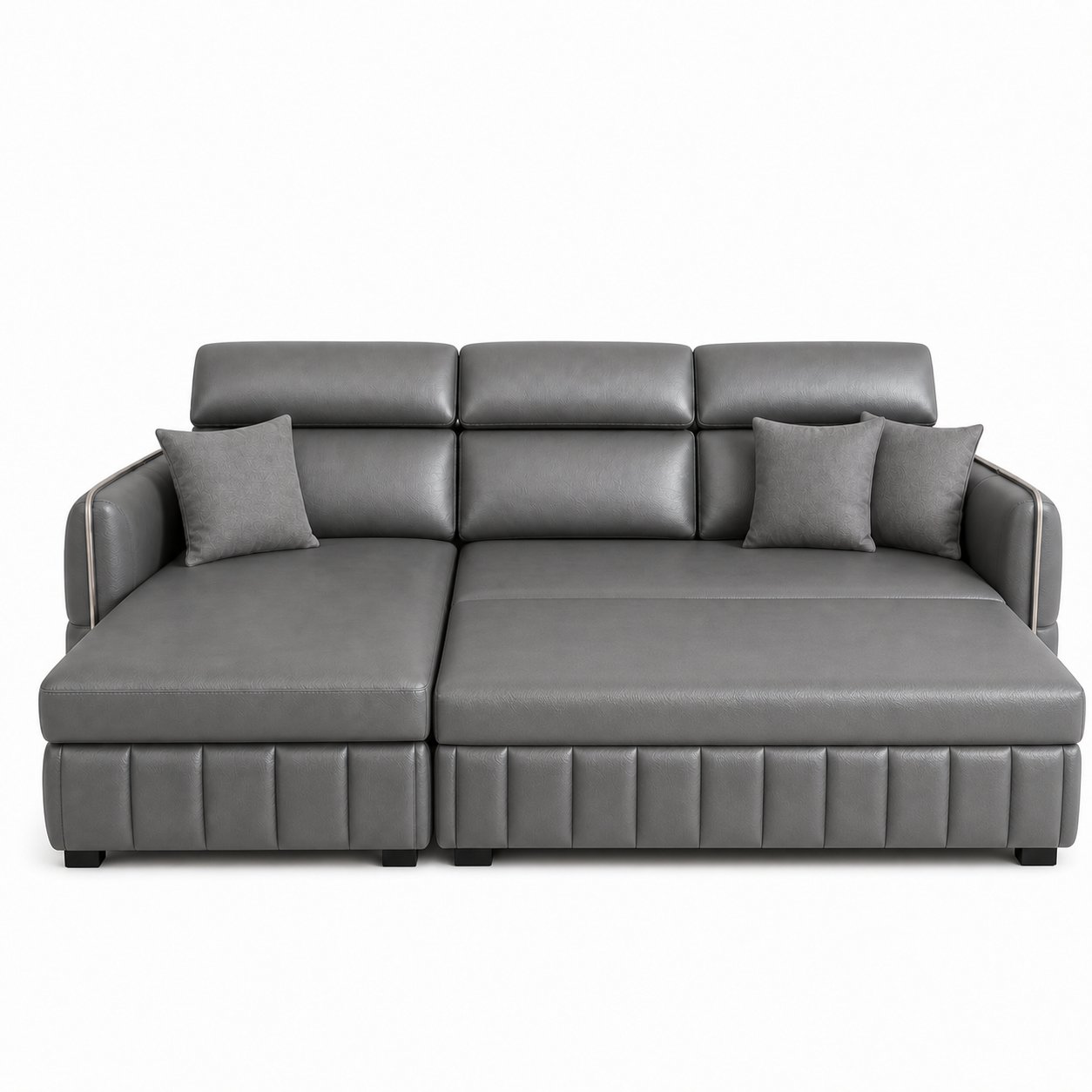 Valen - Sofa bed, fully open studio view on a pure-white background