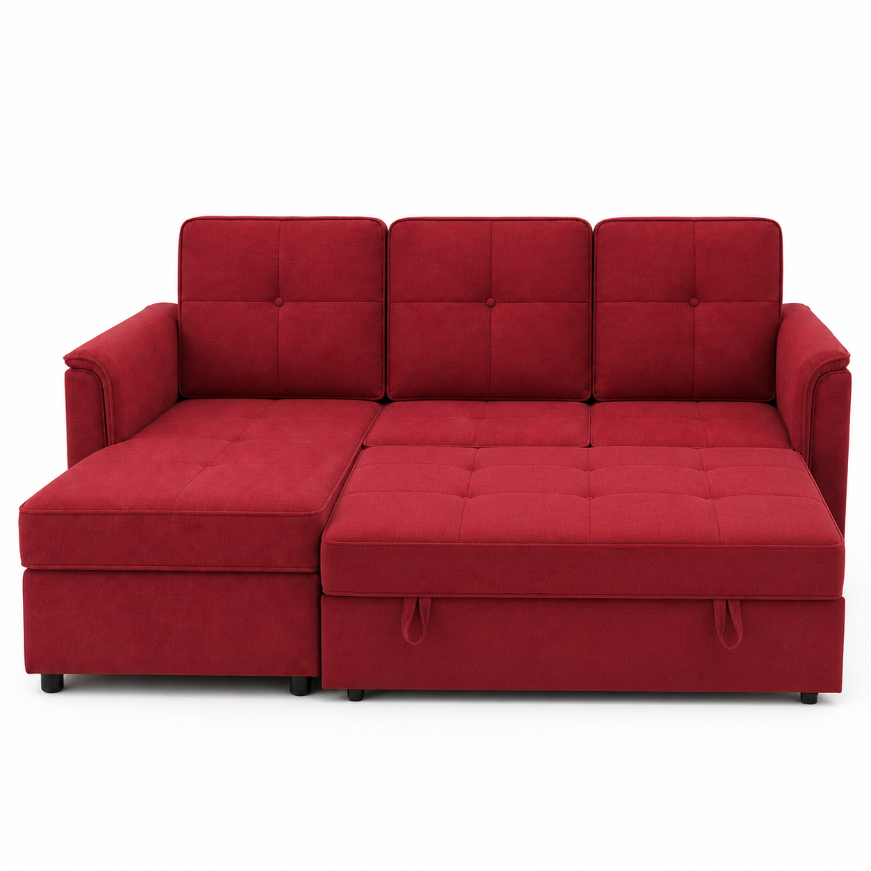 Varen - Sofa bed, fully open studio view on a pure-white background