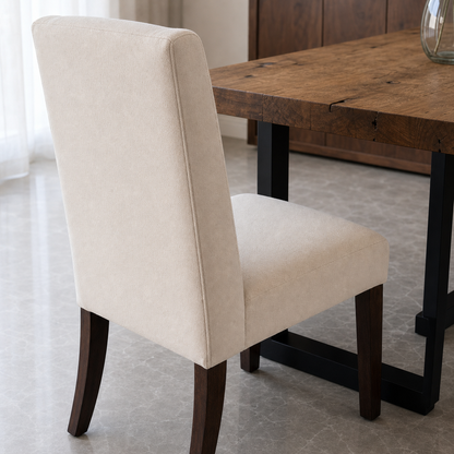 Lyra - Wooden Top Dining Table, close chair, seating, or base construction detail