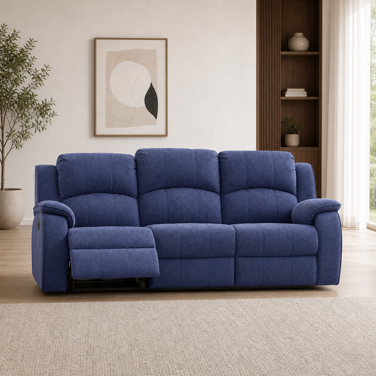 Verve Recliner 3 seater blue 01 main