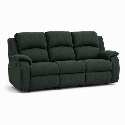 Verve Recliner 3 seater green 02 white