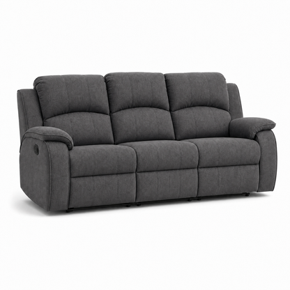 Verve Recliner 3 seater grey 02 white