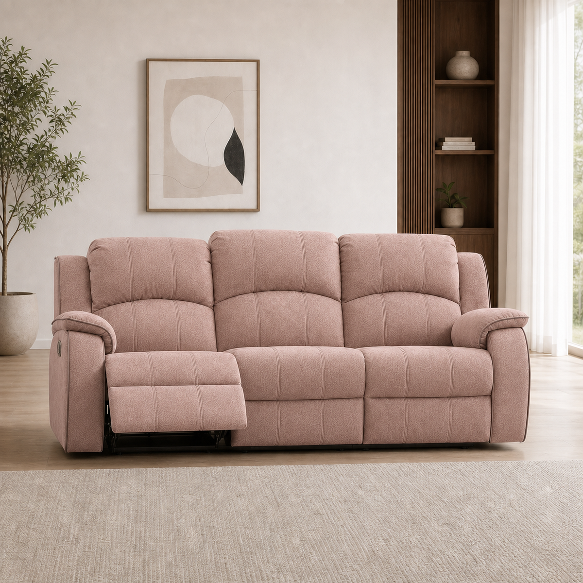 Verve Recliner 3 seater pink 01 main