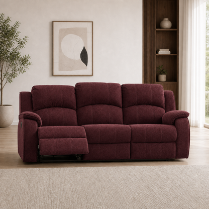 Verve Recliner 3 seater red 01 main