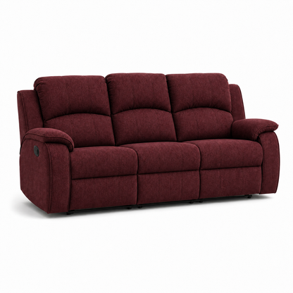 Verve Recliner 3 seater red 02 white