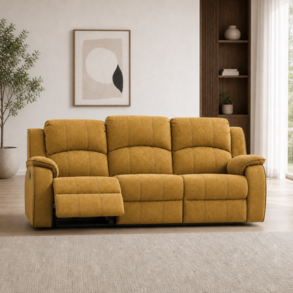 Verve Recliner 3 seater yellow 01 main