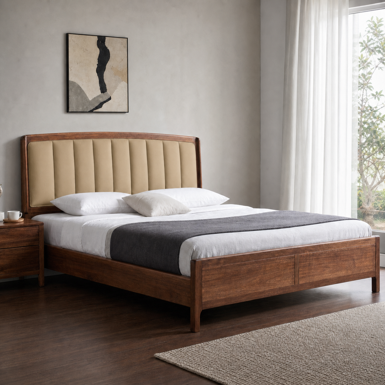 Vesta - Bed Beige lifestyle view