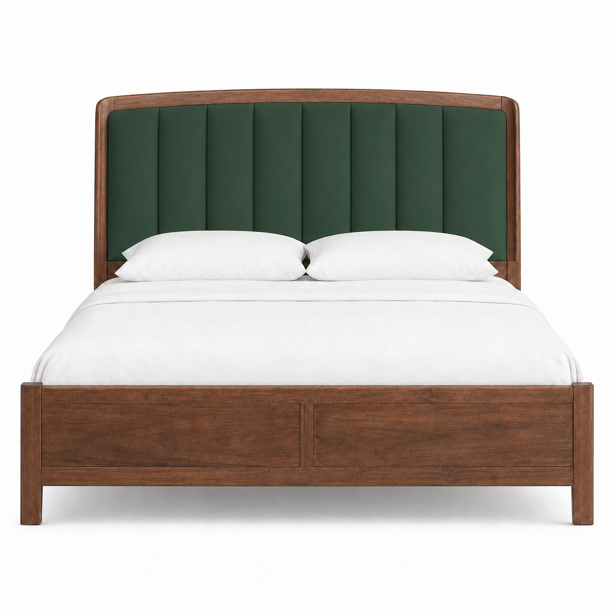 Vesta - Bed Green plain white background view