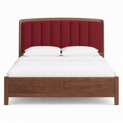 Vesta - Bed Red plain white background view