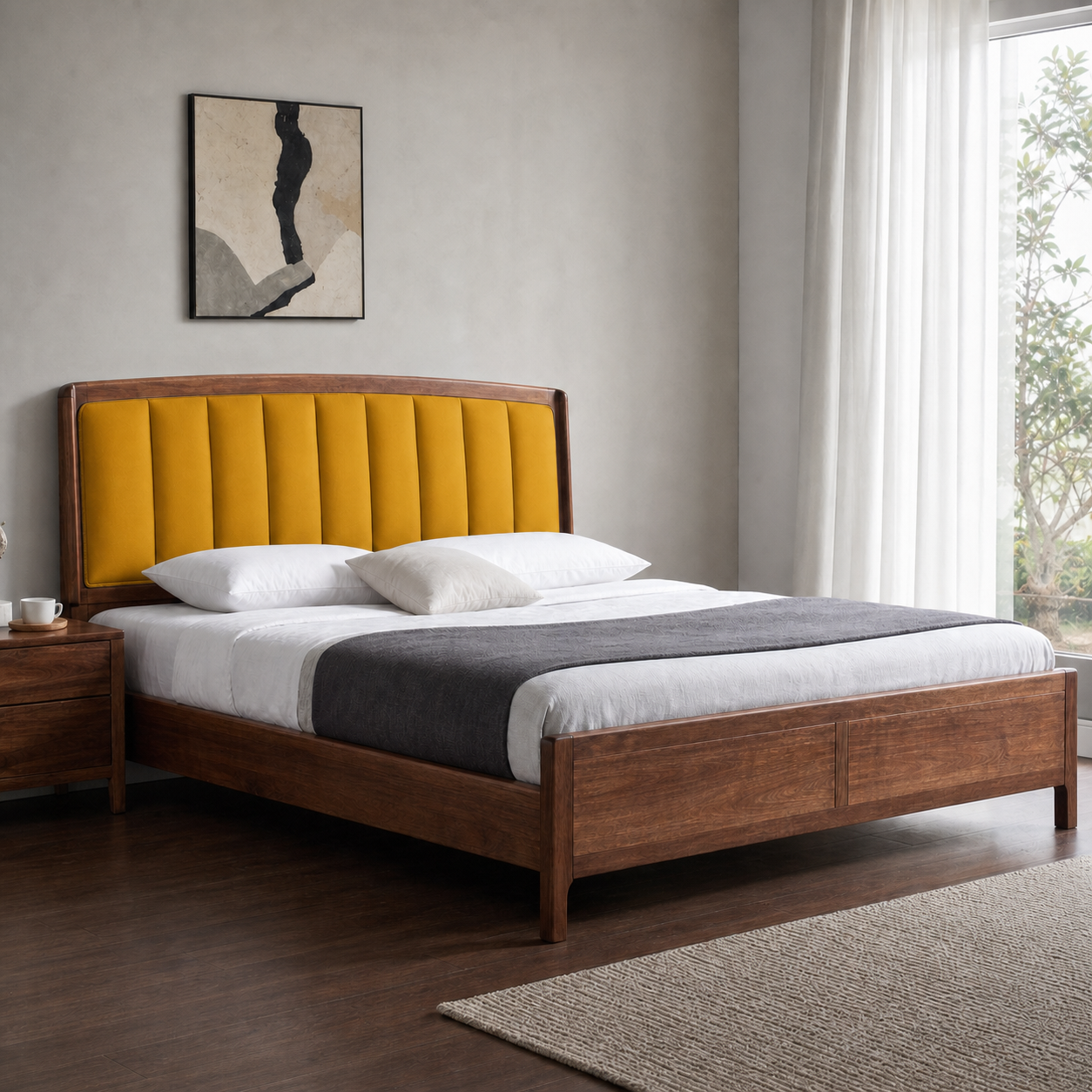 Vesta - Bed Yellow lifestyle view