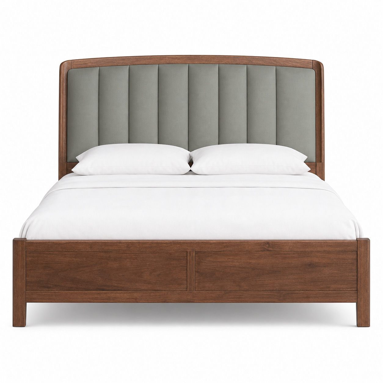 Vesta - Bed, complete front three-quarter studio bed view