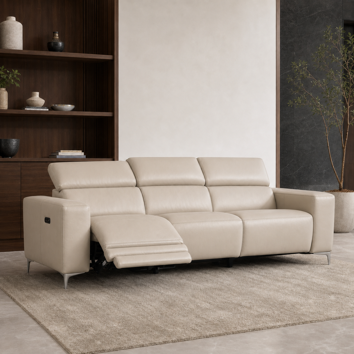 Vigor Recliner 3 seater beige 01 main