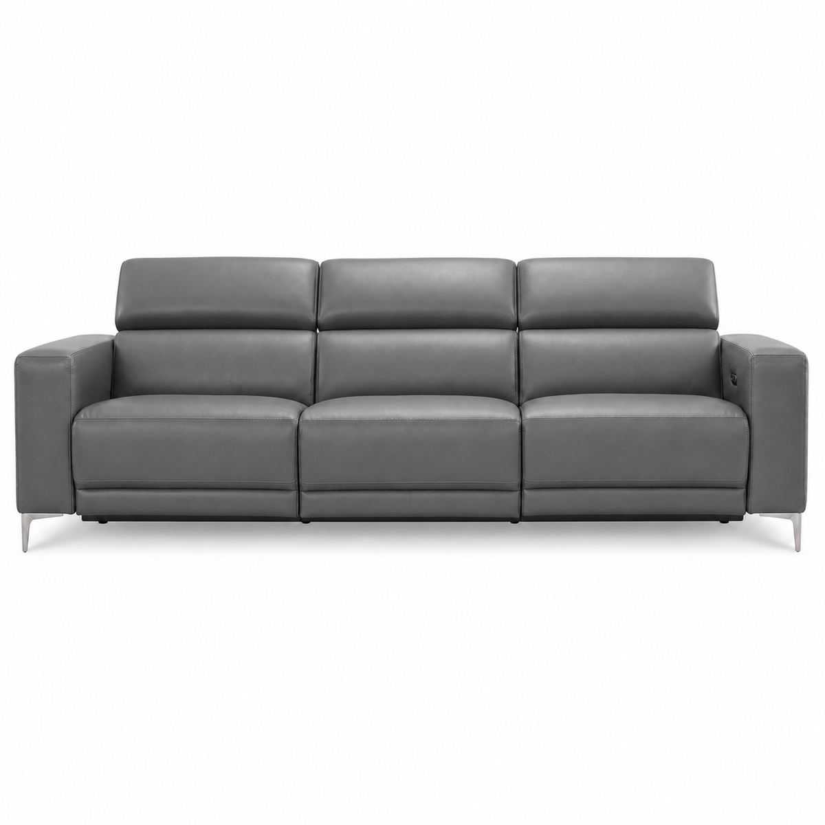 Vigor Recliner 3 seater grey 02 white