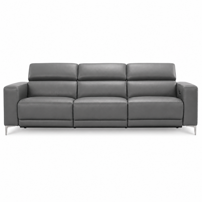 Vigor Recliner 3 seater grey 02 white