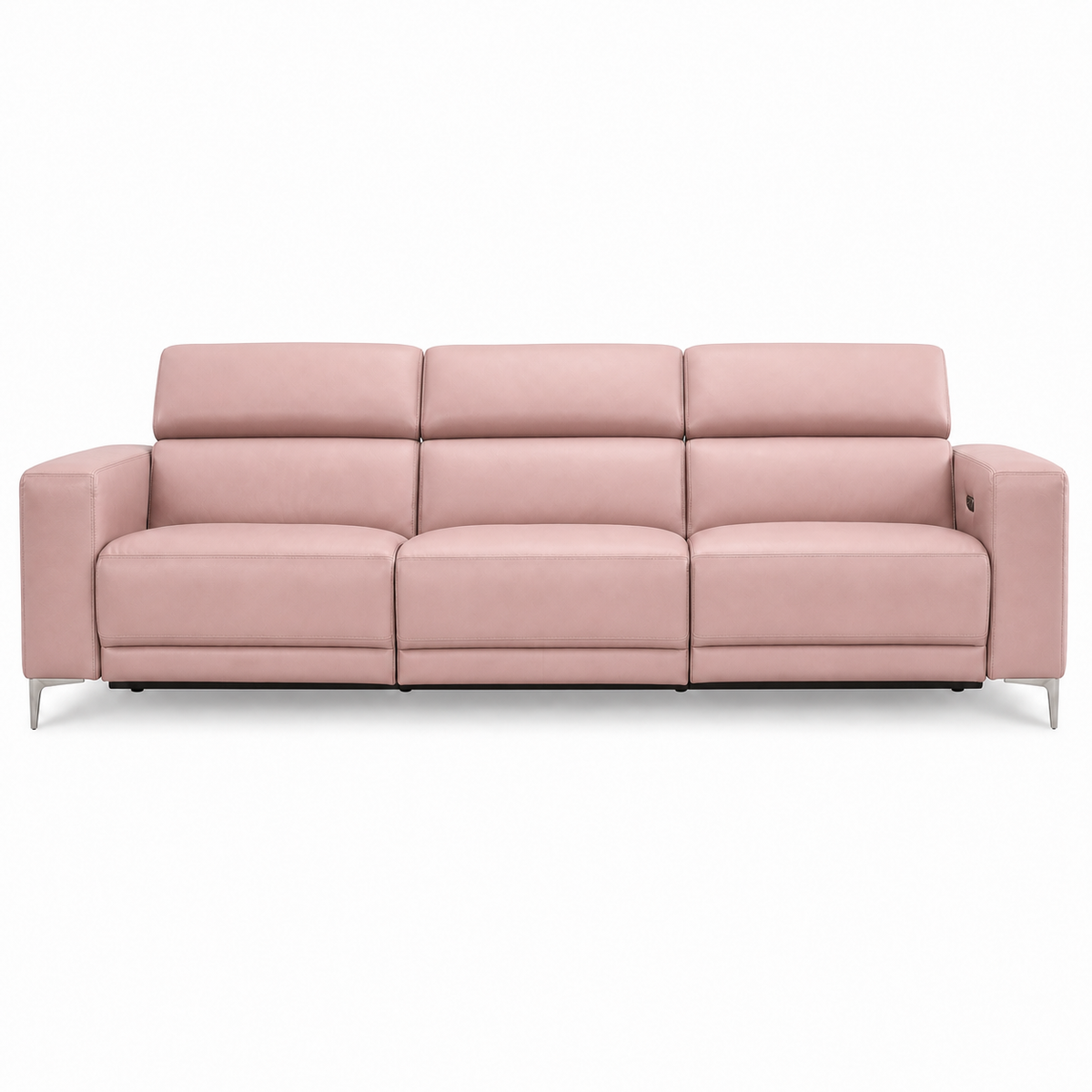 Vigor Recliner 3 seater pink 02 white