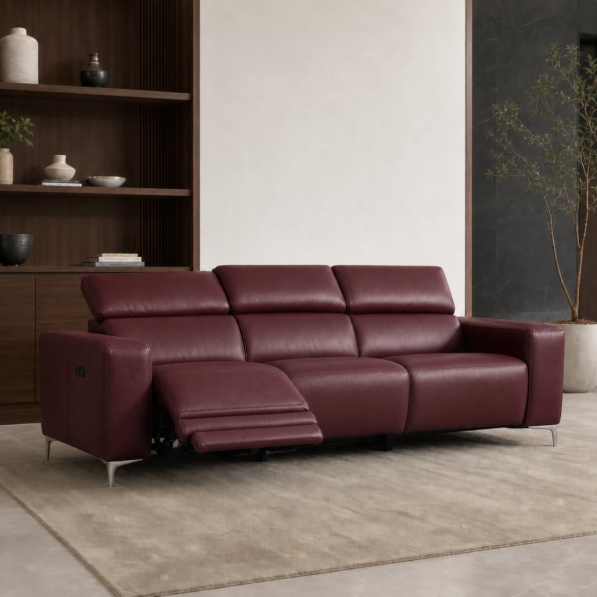 Vigor Recliner 3 seater red 01 main