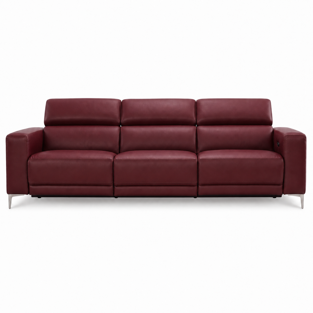 Vigor Recliner 3 seater red 02 white