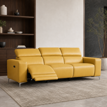 Vigor Recliner 3 seater yellow 01 main
