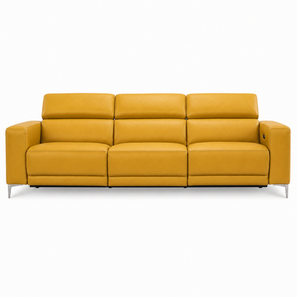 Vigor Recliner 3 seater yellow 02 white