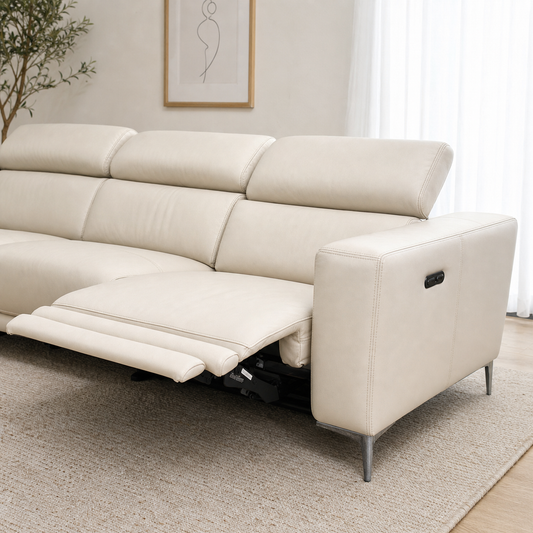 Vigor Recliner upholstery and reclining detail