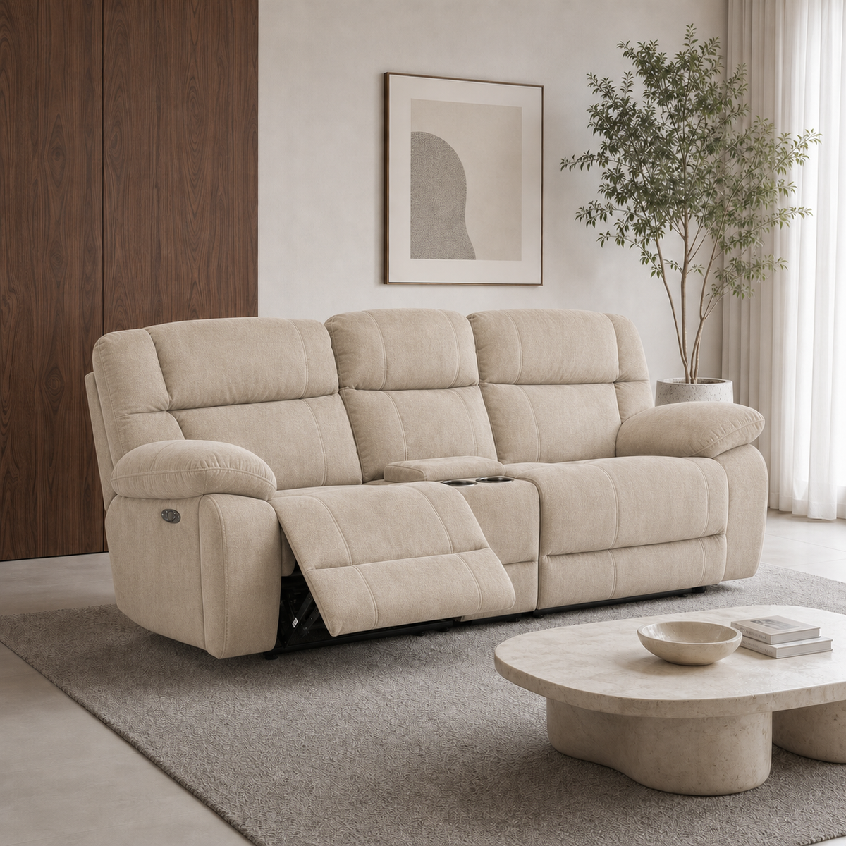 Vista Recliner 3 seater beige 01 main
