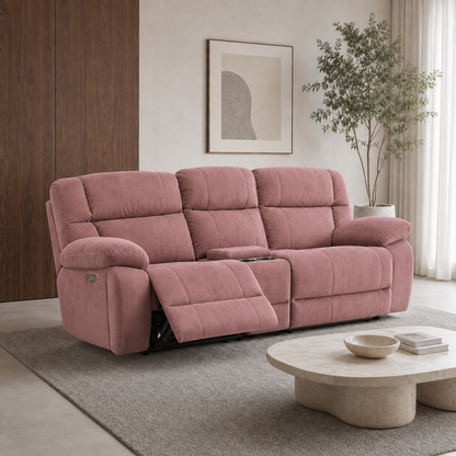 Vista Recliner 3 seater pink 01 main