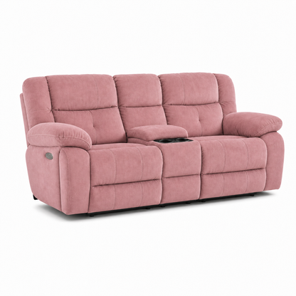 Vista Recliner 3 seater pink 02 white