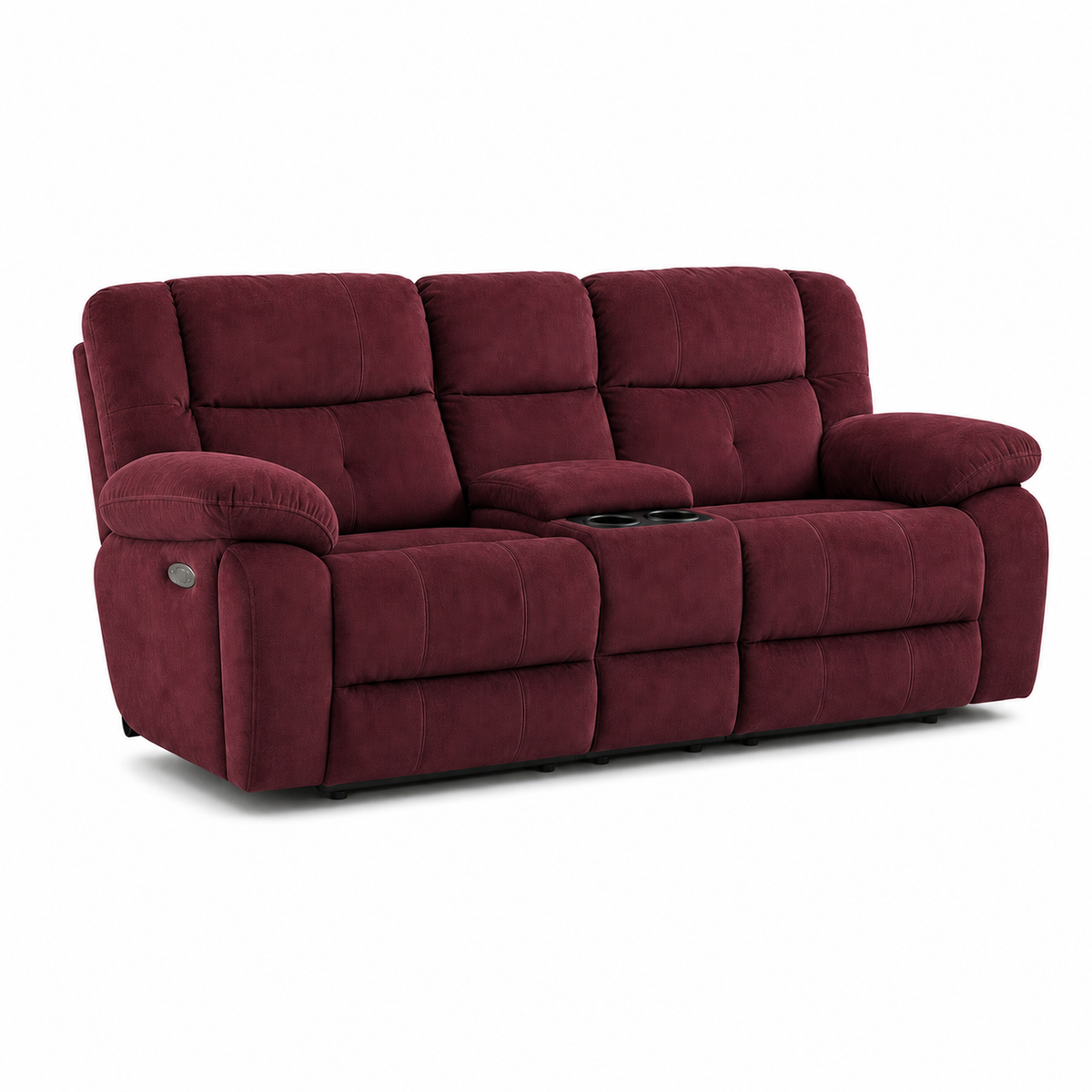 Vista Recliner 3 seater red 02 white